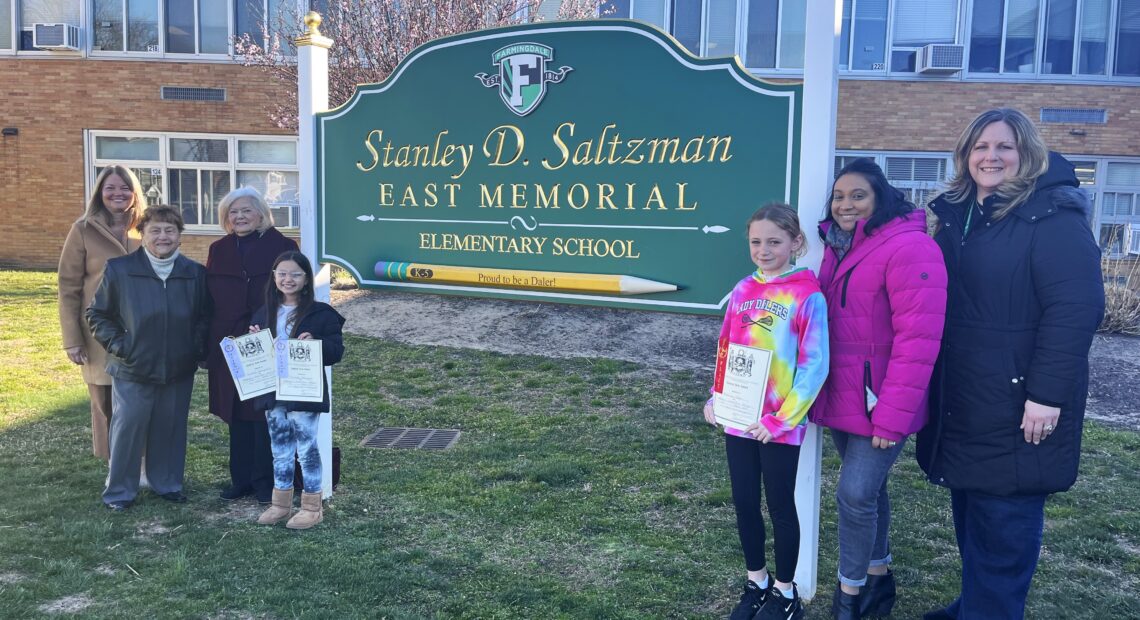 Saltzman East Memorial Students Awarded Certificates For Creative Writing By The Women&#8217;s Club Of Farmingdale