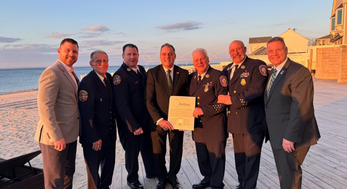 Saladino Honors South Farmingdale Fire Commissioner For 50 Years Of Service