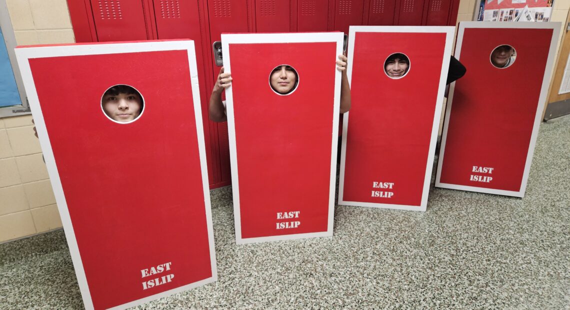 East Islip Middle School Tech Students Construct Cornhole Boards For Gym