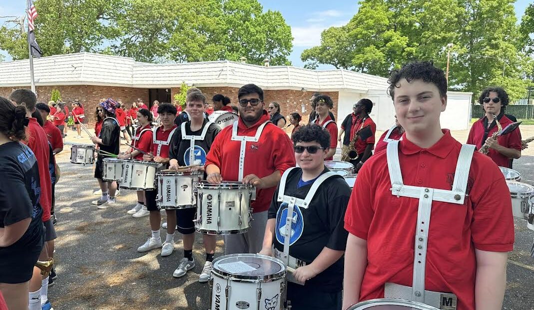 Middle Country Central School District’s High School Marching Bands Perform At The Centereach Fire Department’s Memorial Day Parade