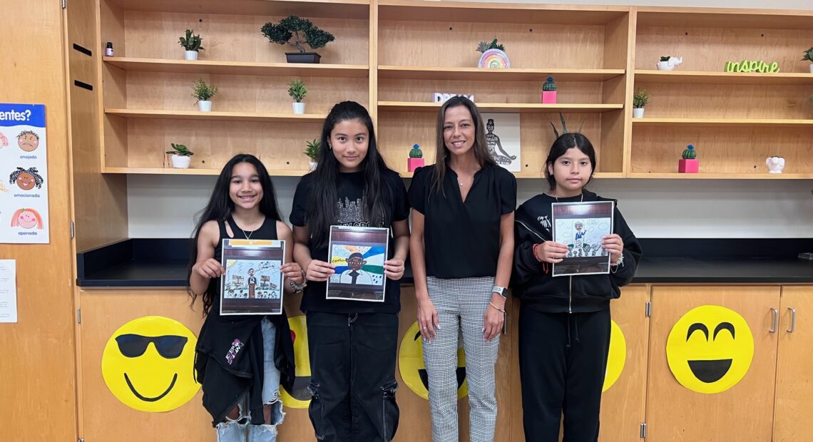 Park Avenue Memorial Elementary School Artists Meet Senator Martinez