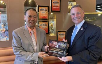 New York State Senator Steve Rhoads Awards Kwong Ming in Wantagh the New York State Empire Award