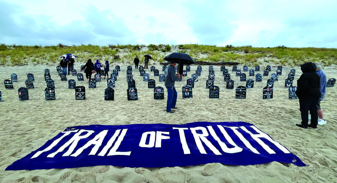 2nd Annual Trail Of Truth March To The Sea Brings Powerful Visual Memorial To Long Island