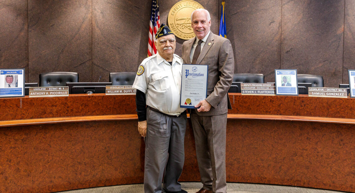 Presiding Officer McCaffrey Recognizes Veteran Of The Year, Paul Buffa Sr.