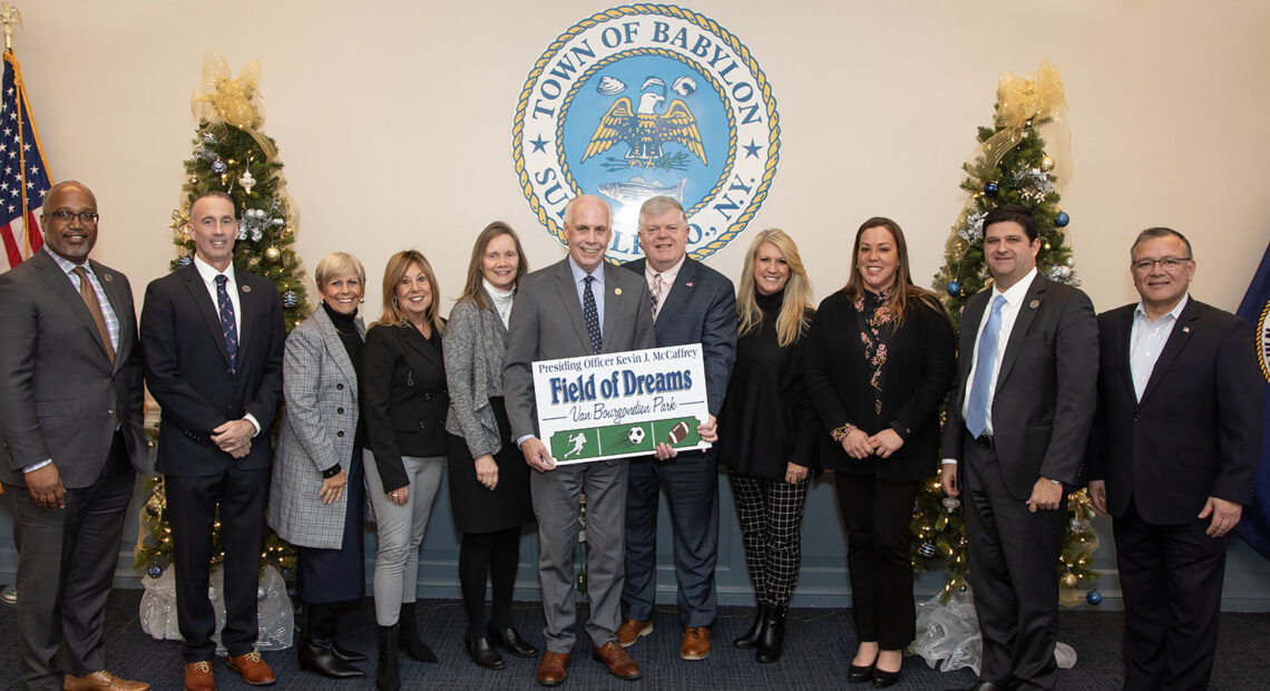 Town Of Babylon Dedicates Field Of Dreams To Presiding Officer McCaffrey