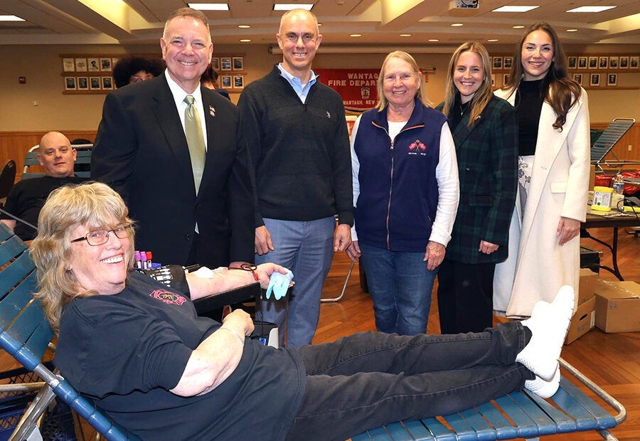 Sen. Steve Rhoads Joins Wantagh Fire Dept. Blood Drive